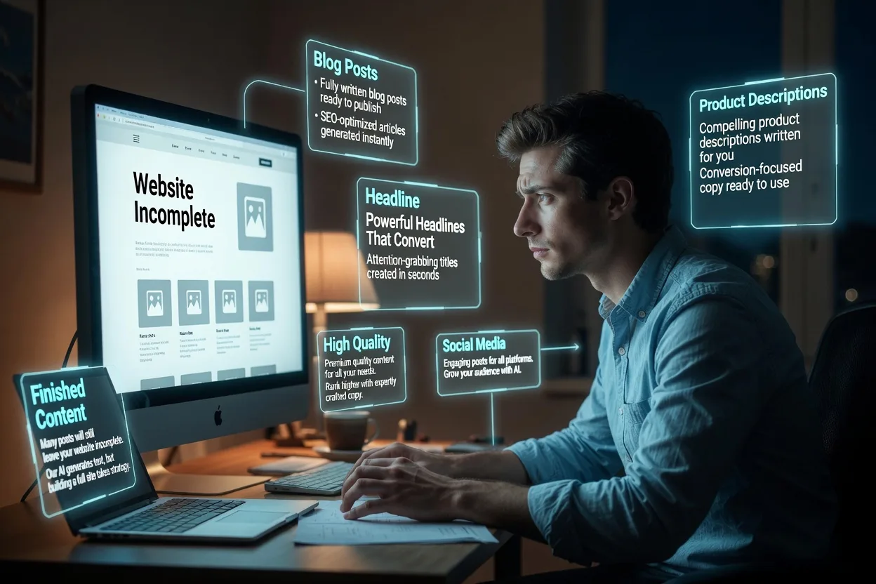 AI Gives You Content, But Not a Complete Website