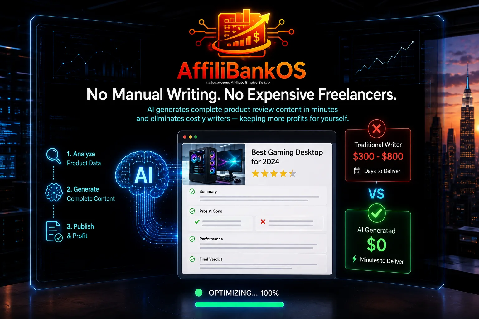 No Manual Writing. No Expensive Freelancers