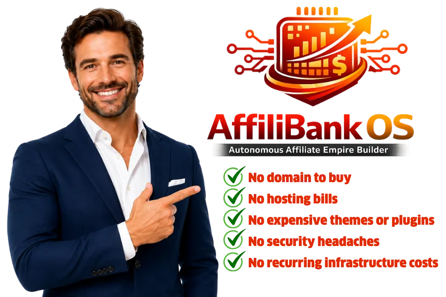 Zero setup, zero recurring cost with AffiliBank OS