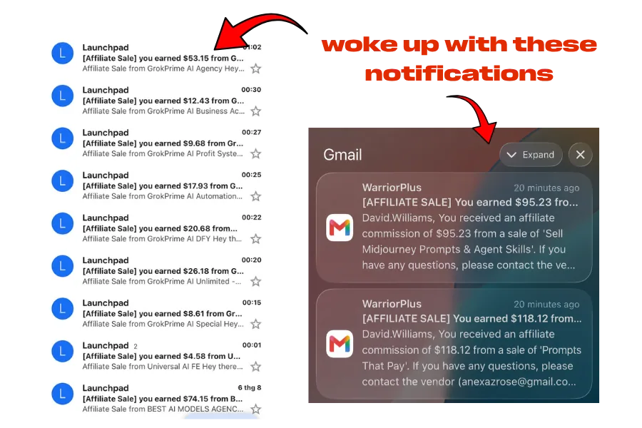 Sales notifications