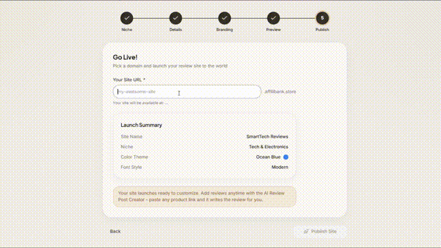 Step One - Activate AffiliBank OS